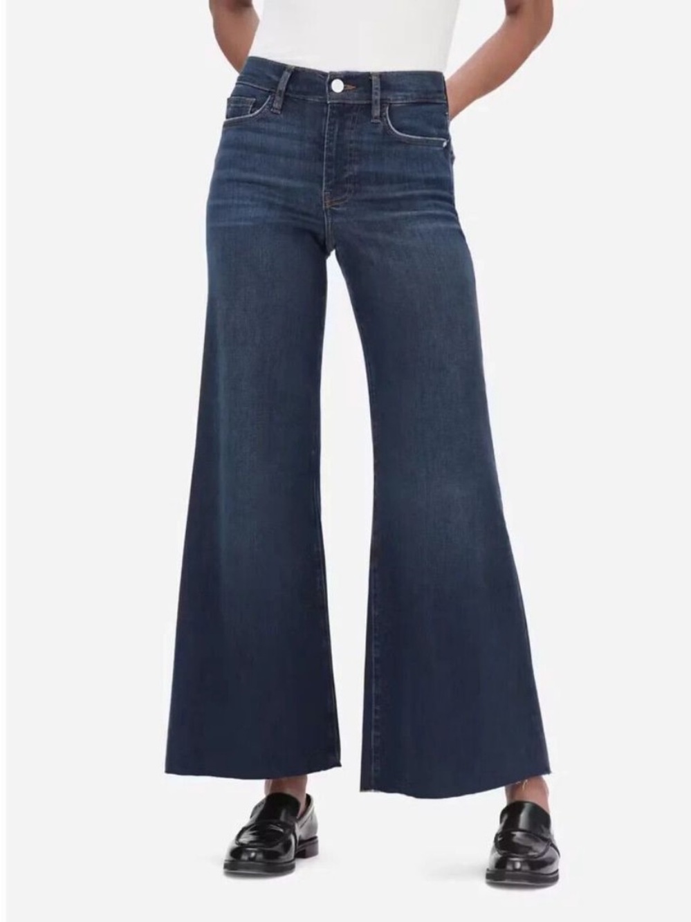 Frame Denim Le Palazzo Crop size 26 wide leg  jeans in majesty wash